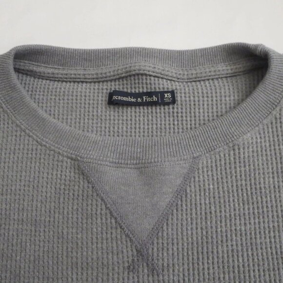 NEW Abercrombie Womens Crewneck Waffle Knit Sweater Size XS Gray - Picture 6 of 6